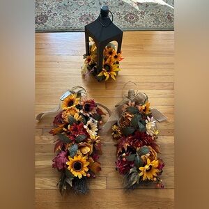 Autumn Floral Lantern and Swag Set